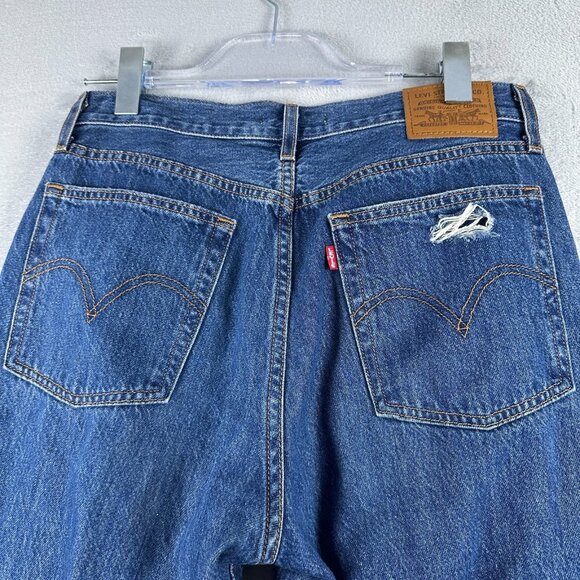 Levis Jeans Wedgie Straight Leg Distressed Mid-Rise Light Wash Size 29 - Picture 11 of 15